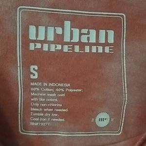 Urban Pipeline Pink/Orange Soft Tee Size S